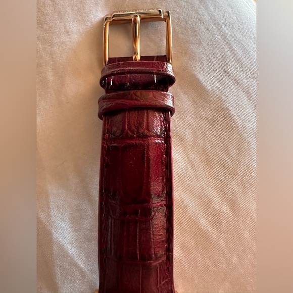 Michael Kors Rose Gold Watch with Burgundy Leather Band - Picture 3 of 3